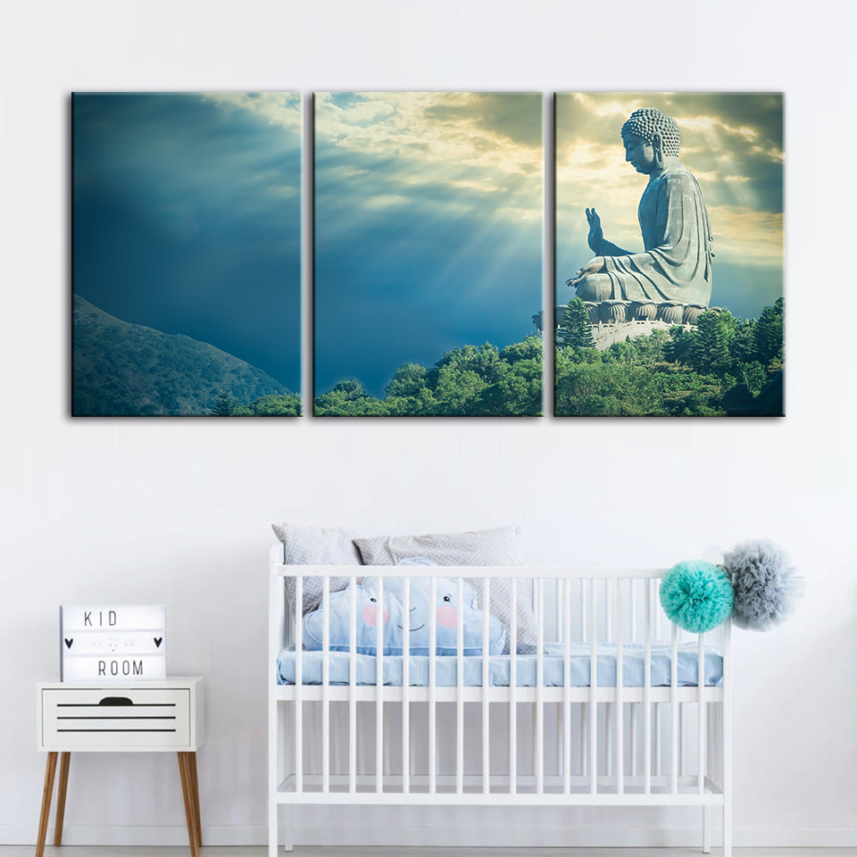 Secret Sky 3 Piece - Canvas Wall Art Painting | Bowlift