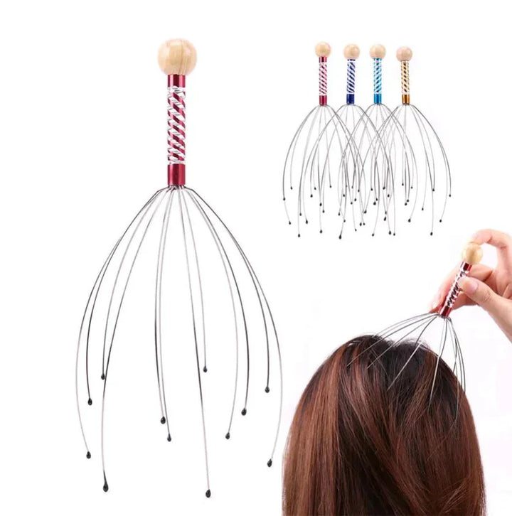 Relaxing Head Scalp Massage Octopus Manual Massager Bowlift