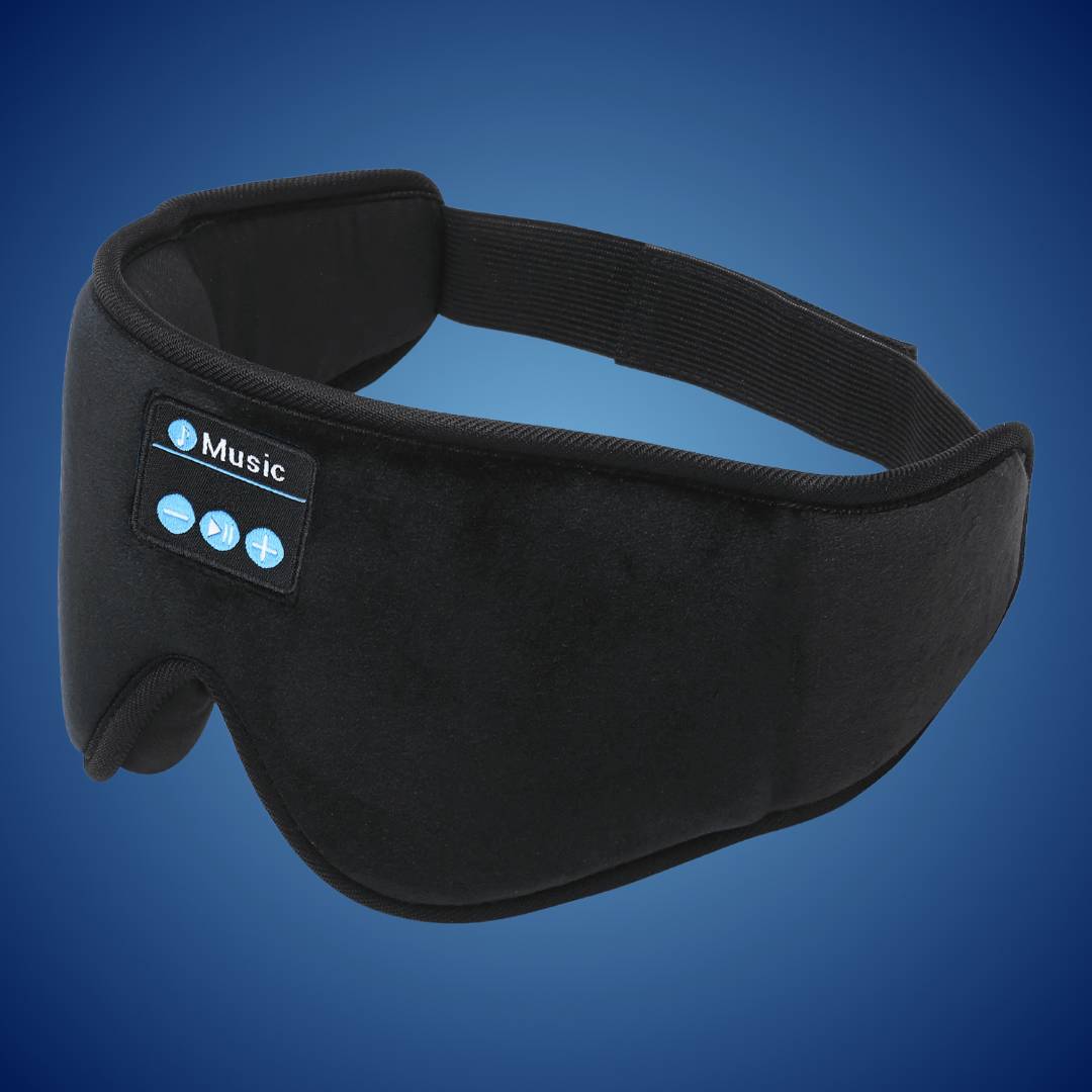 DreamSounds Bluetooth Sleeping Mask with Built-in Headphones | for Travel - Meditation - Light Blocking Comfort Bowlift