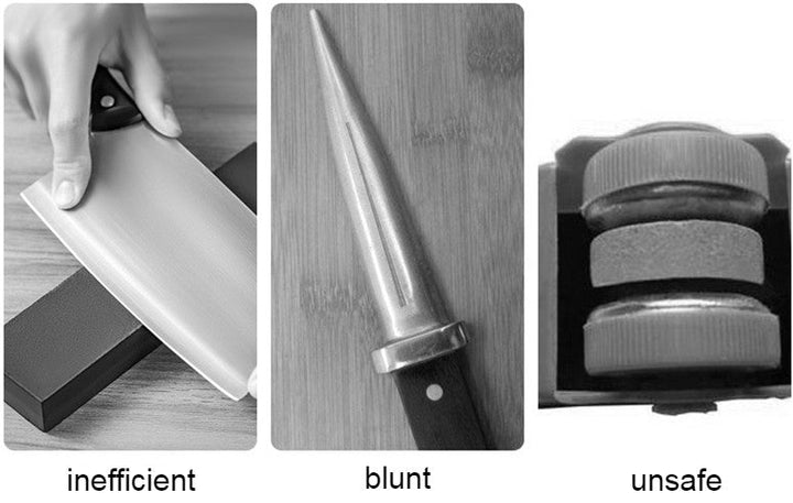 BowLift | Rechargeable Multifunctional Electric Knife Sharpener, with 6 Replaceable Grinding Discs, for Dull Knives