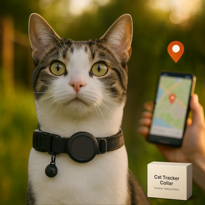 BowLift | Cat GPS Tracker Collar | Quick Release Closure, Reflective Design & Durable for Outdoor Safety Adventures