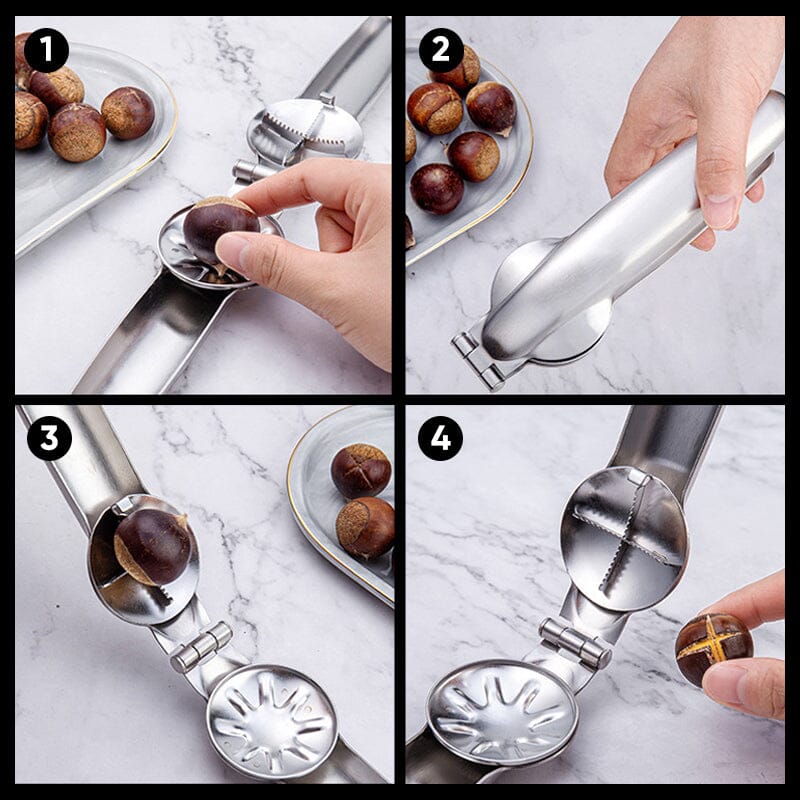 BowLift | Stainless Steel Nut Chestnut Bowl Opener