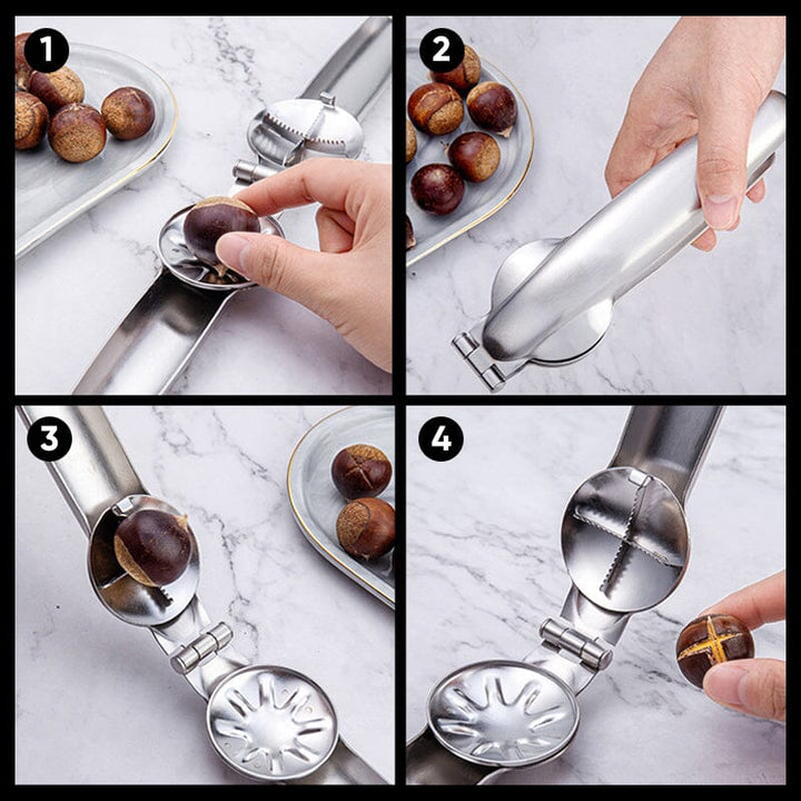 BowLift | Stainless Steel Nut Chestnut Bowl Opener