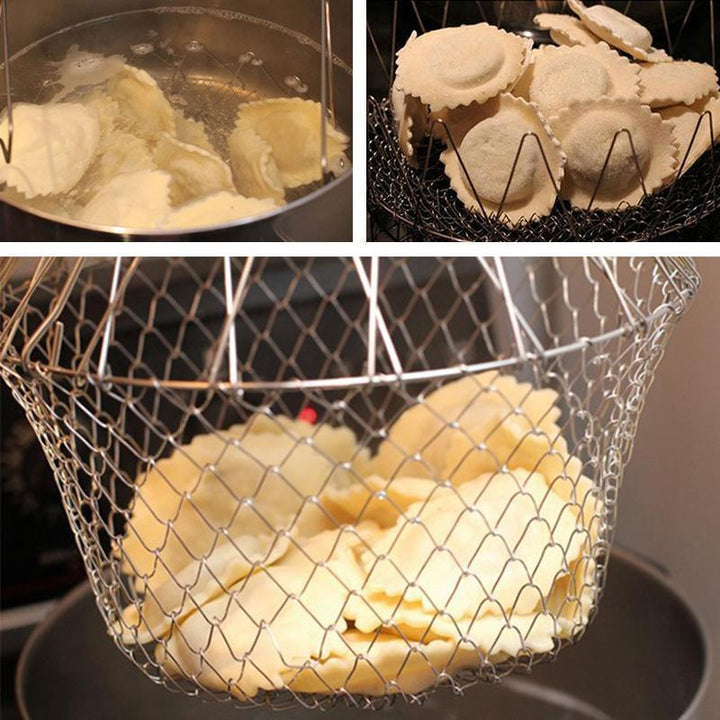 Chef Frying Basket Foldable Made of Stainless Steel | Bowlift
