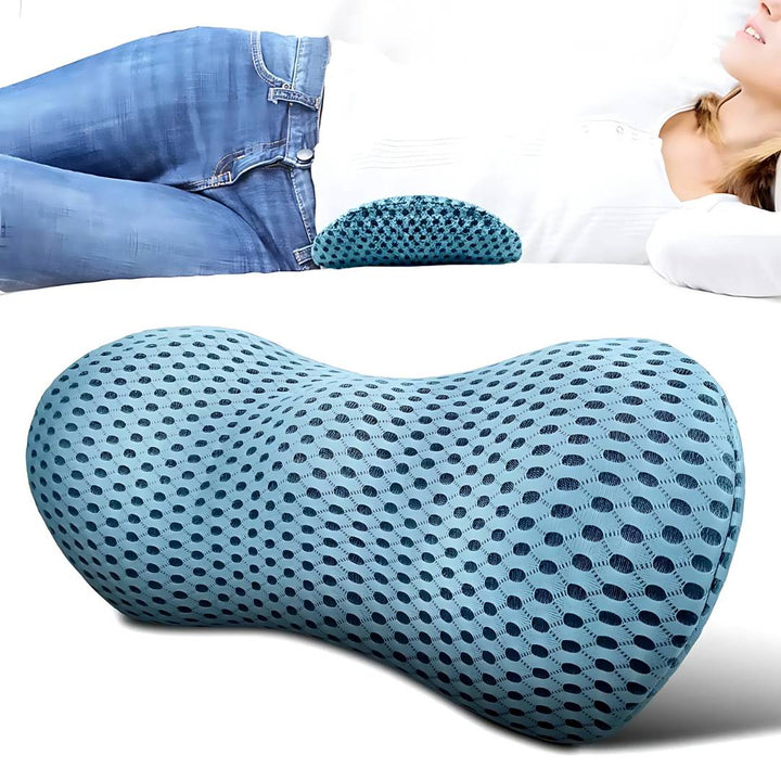 ComfortWave Lumbar Support Cushion | for Lower Back Pain Relief - Ergonomic Design for Office - Driving and Home Use Bowlift
