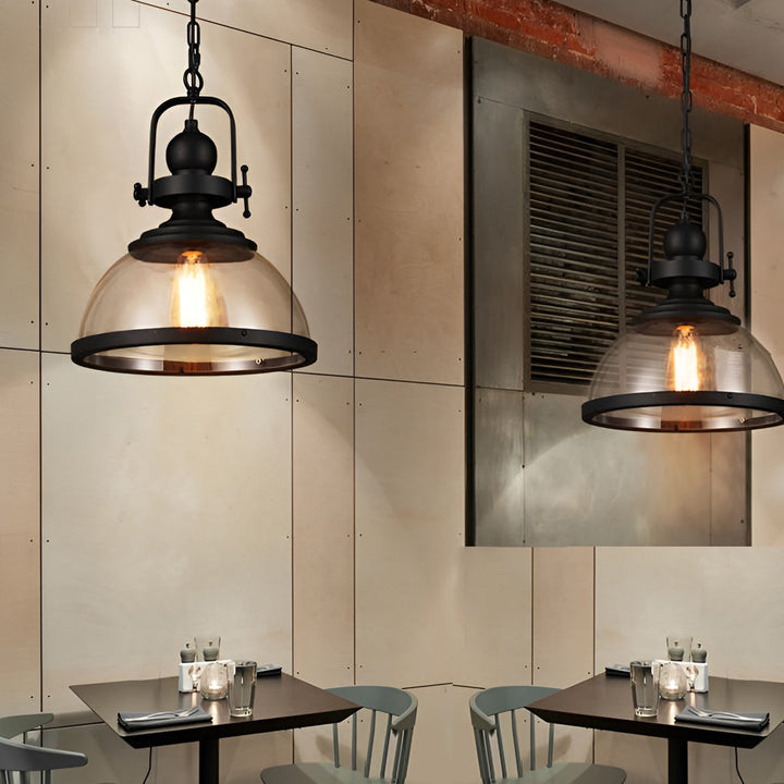 BowLift | Antique Glass Iron Retro Industrial Chandelier Pendant Ceiling Lights