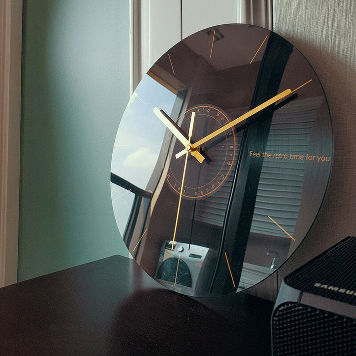 Modern GlassArt Wall Clock - Artistic Clock with High-Quality Glass in 7 Designs, AvailaBowlifte in 2 Sizes | Bowlift