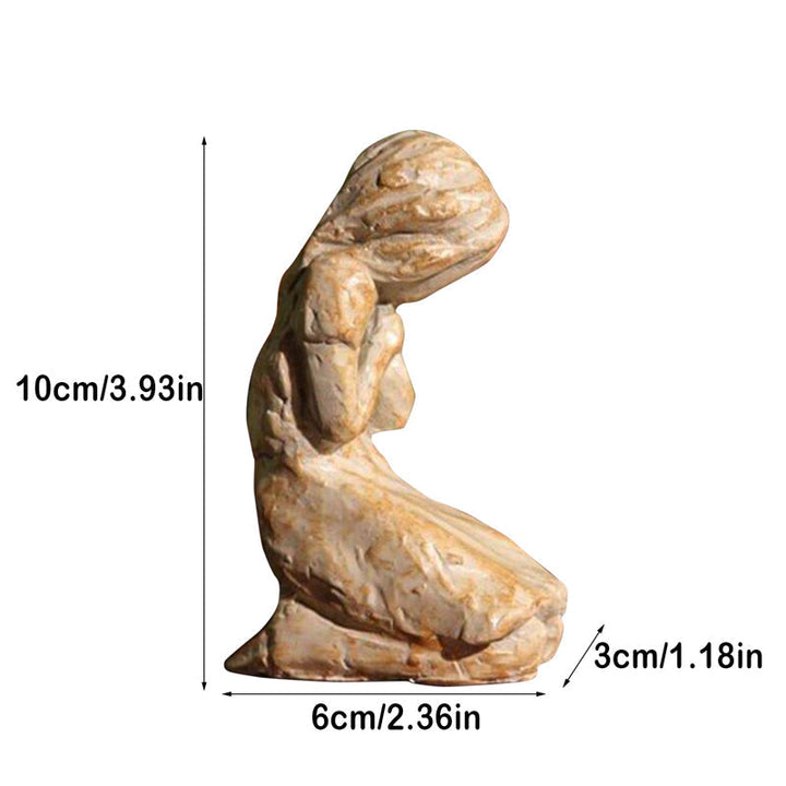 BowLift | Sweet Hour of Prayer, beautiful hand-cast inspiring sculpture of a praying woman