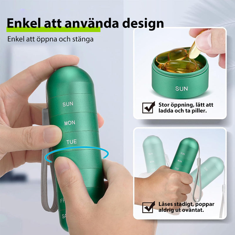 BowLift | 7-Day Portable Pillbox for Travel