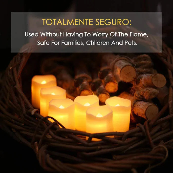 Set of 24 LED Flameless Candles - GlowFlicker | Bowlift