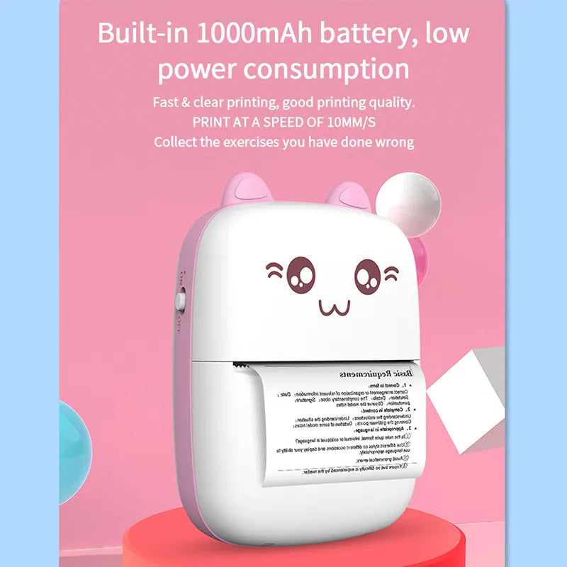 Portable Thermal Mini Photo Printer Bowlift