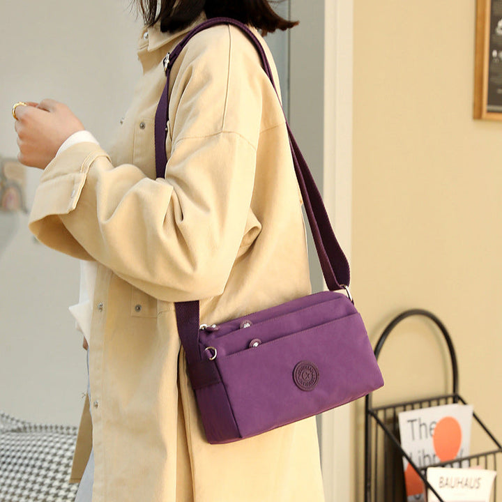 Women's Casual Multi-layer Fashionable Simple Shoulder Bag Made of Nylon | Bowlift