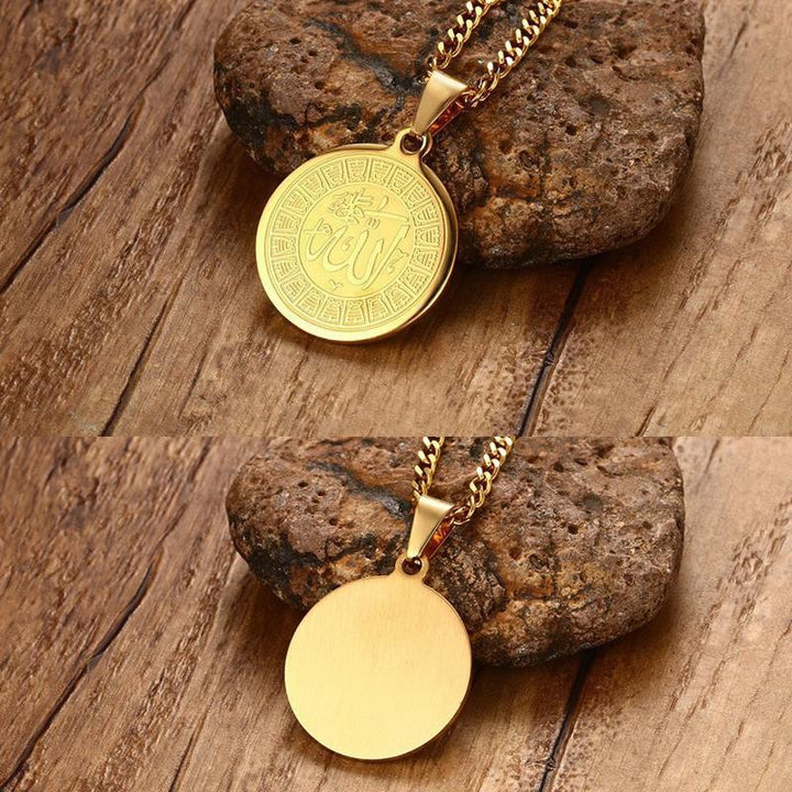 BowLift | Round Pendant Golden Necklace