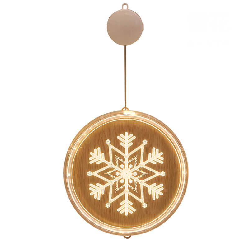 BowLift | Christmas LED Acrylic Decoration Round Suction Cup Light