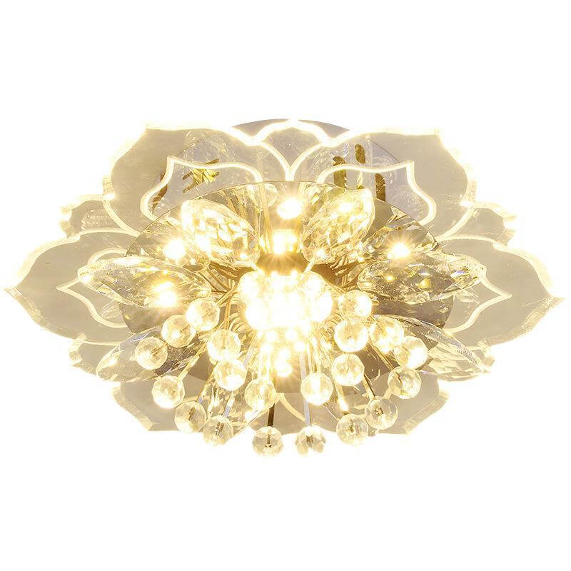 BowLift GlowPetal | LED Crystal Ceiling Light | Flower Shaped, RGB Color Changing & Energy Efficient