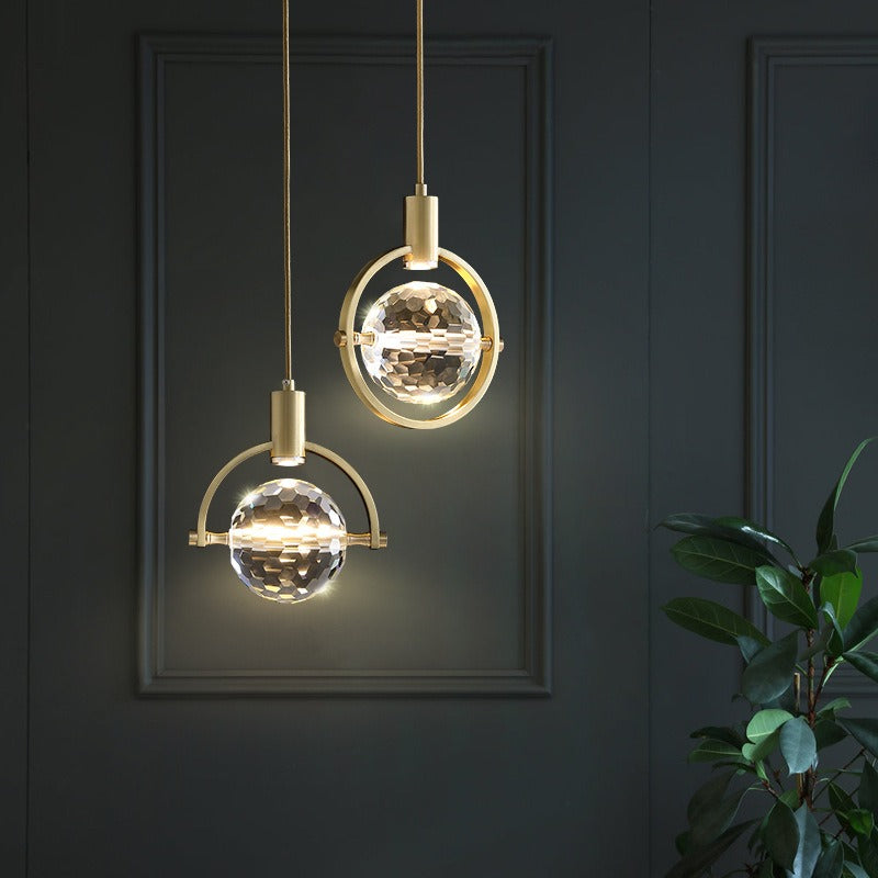 BowLift | CrystalChic Pendant Light - Ring-shaped LED Ceiling Lamp with Sparkling Crystals