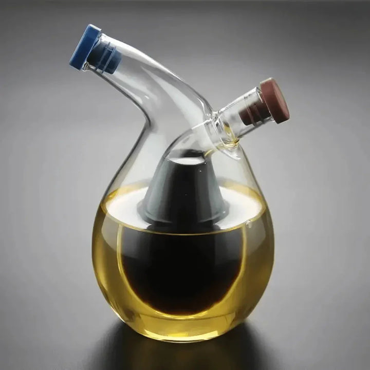 BowLift | Oil & Vinegar Dispenser – Double Glass Bottle for Stylish Serving & Storing