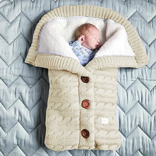 BowLift | Baby Knit Sleeping Bag with Hood – Soft, Padded Baby Sleeping Bag