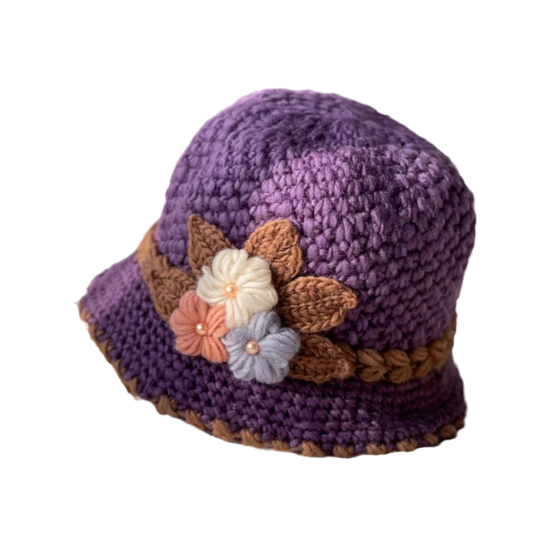 BowLift | French Thick Women's Flower Knit Wool Hat