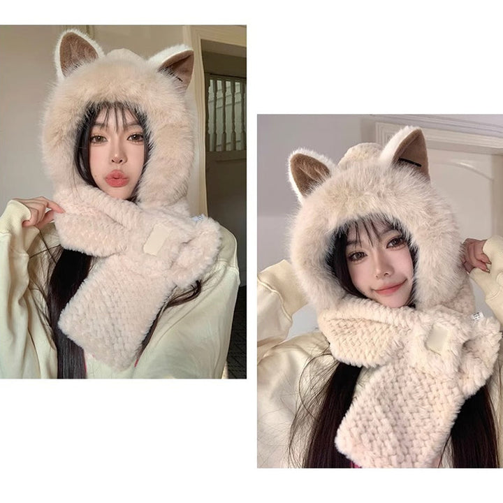 BowLift | Sweet Fox Ears 2-in-1 Hat and Scarf