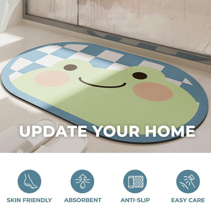 Cute Cartoon Bathroom Super Absorbent Quick Dry Mat | Bowlift