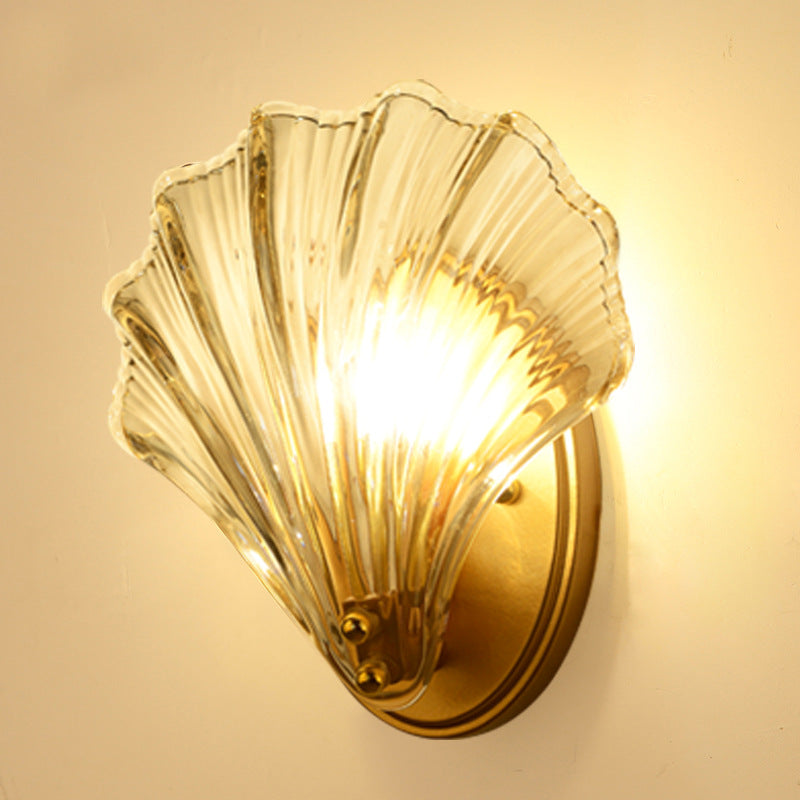 BowLift | Shell Glass Wall Light – Warm LED Decorative Fixture
