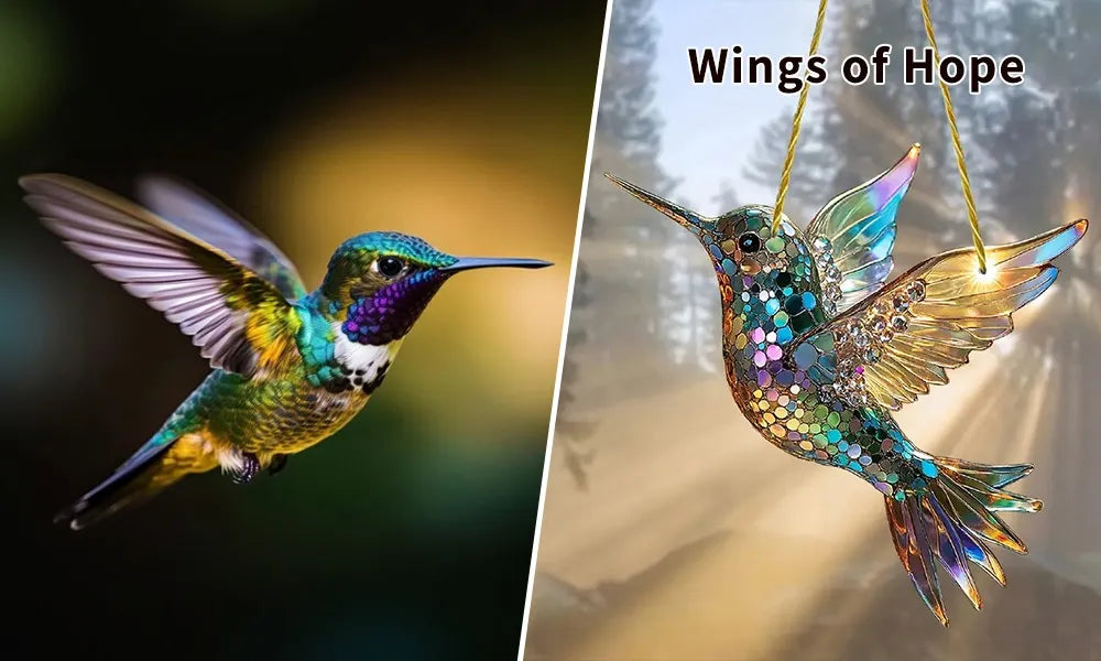 BowLift | Hummingbird Suncatcher Colorful Window Hanging
