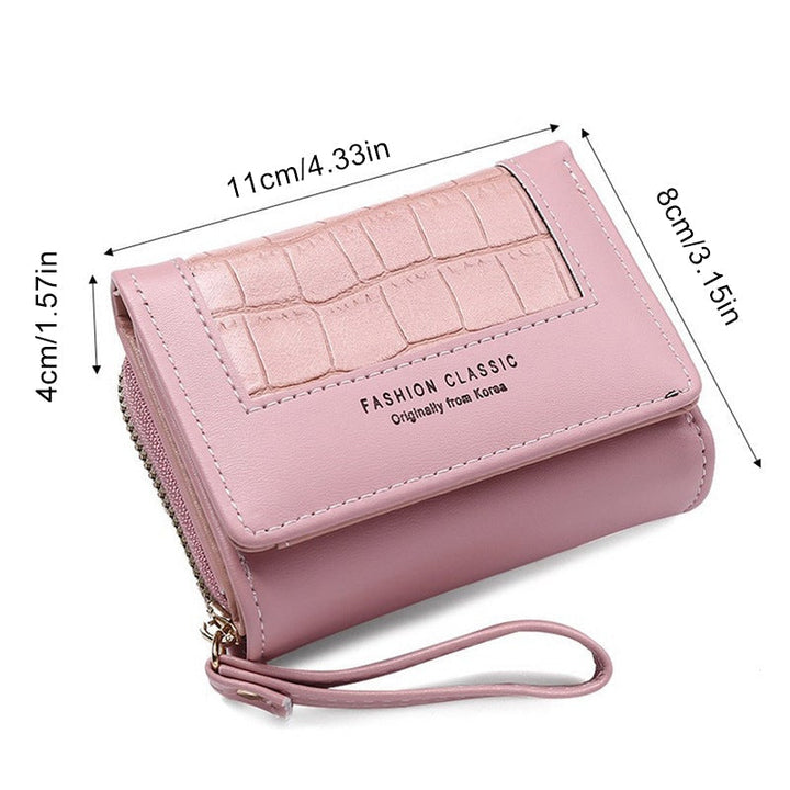 BowLift | Large Capacity Multi-Card Zipper Tri-Fold Coin Purse