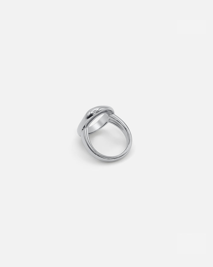 BowLift | Silver Oval Ring with Hollow Design – Minimalist Elegance for Every Day
