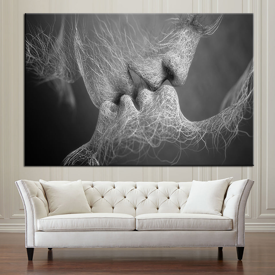Lines Of Lovers - Canvas Wall Art Painting | Bowlift