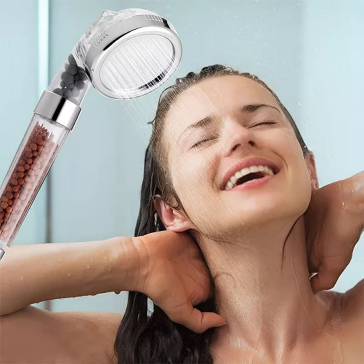 AquaBoost | High‑Pressure Handheld Shower Head – Pressure‑Boost Spray – Low‑Pressure Bowlift