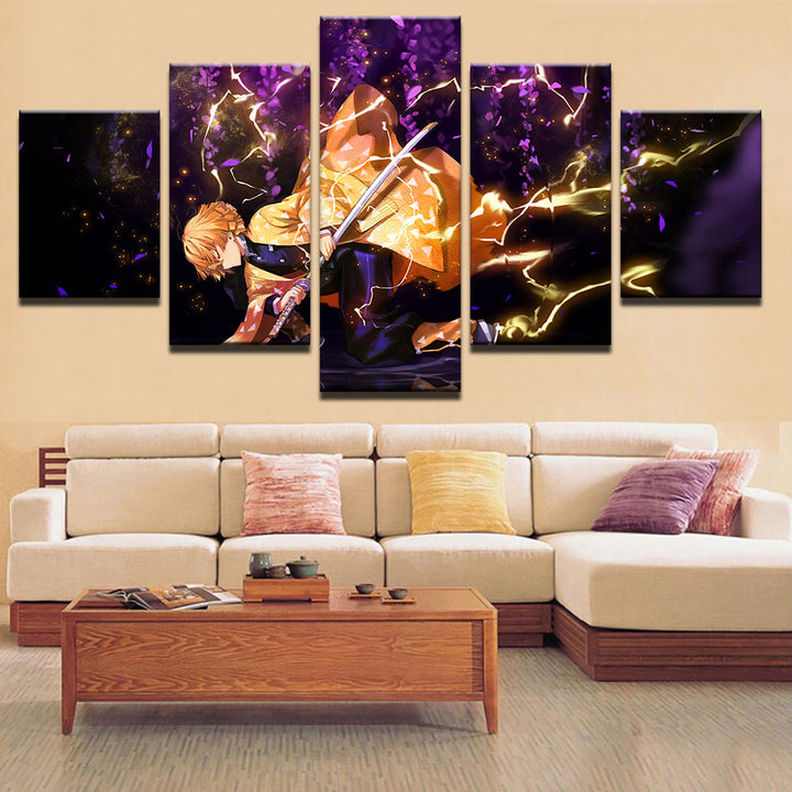 Samurai Master 5 Piece - Canvas Wall Art Painting | Bowlift