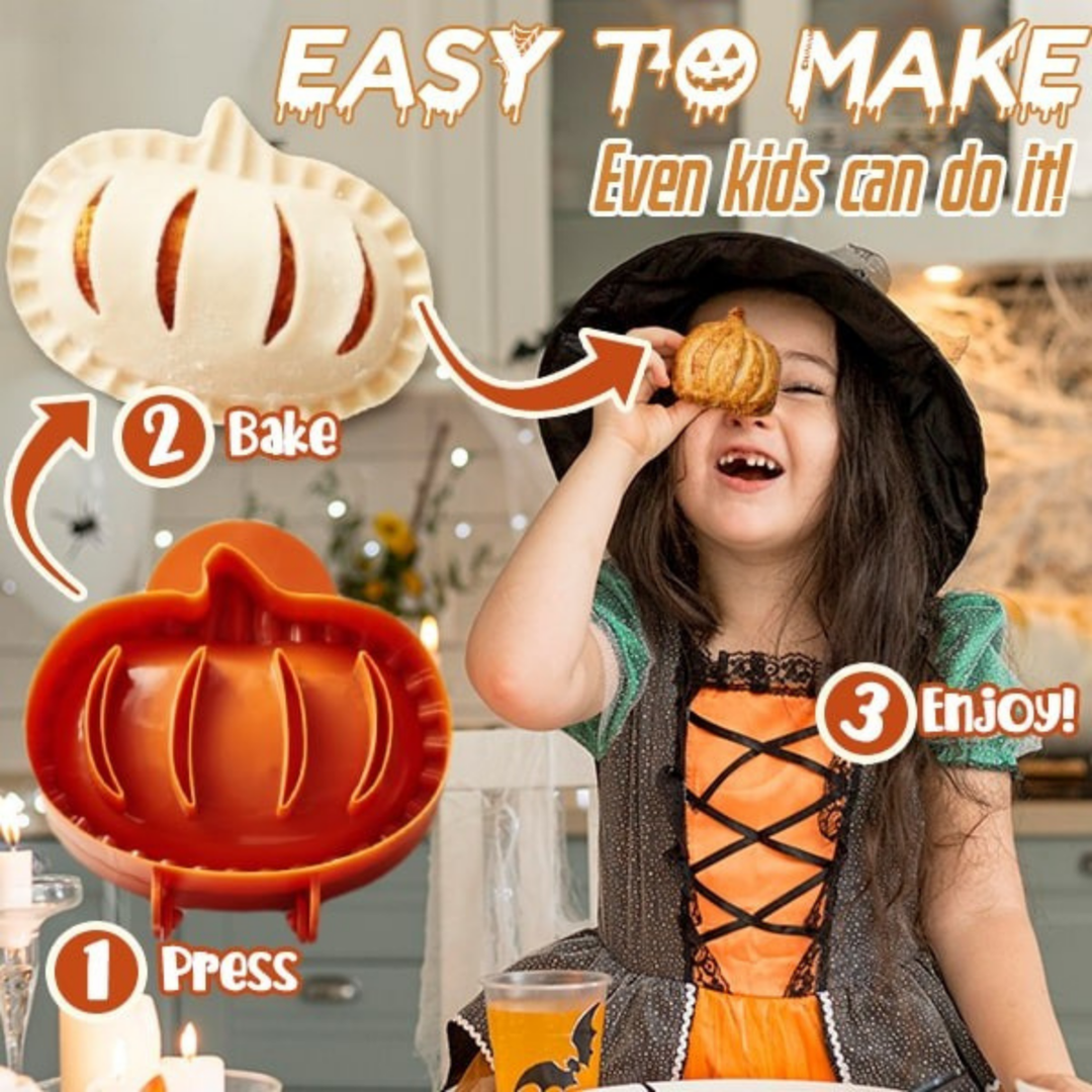 BowLift | Halloween Pie Press | Pumpkin, Apple & Acorn Shapes | Non-Stick Pastry Cutter & Sealer