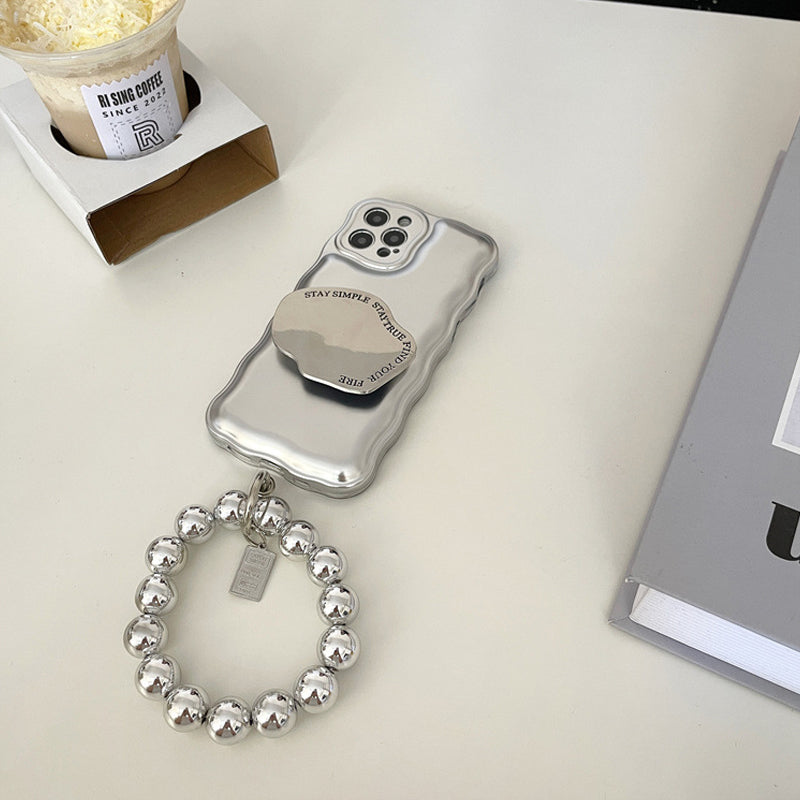 BowLift | Matte Silver Ball Bracelet Air Cushion Case for iPhone