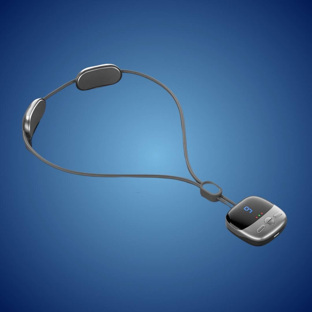 NeckEasePro Portable EMS Cervical Spine Massager | Pain Relief for Neck and Shoulder Tension - Muscle Relaxation Bowlift