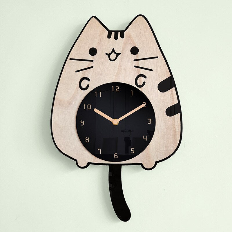 BowLift | PurrTime - Swinging Cat Wall Clock