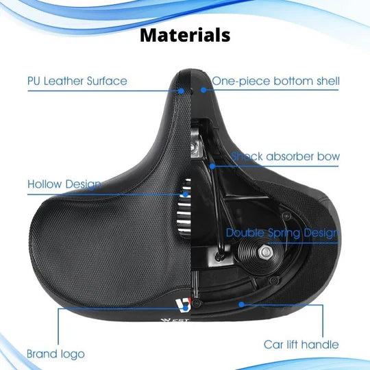BowLift | Extra Large Bike Seat With Comfortable Thick Foam and Waterproof