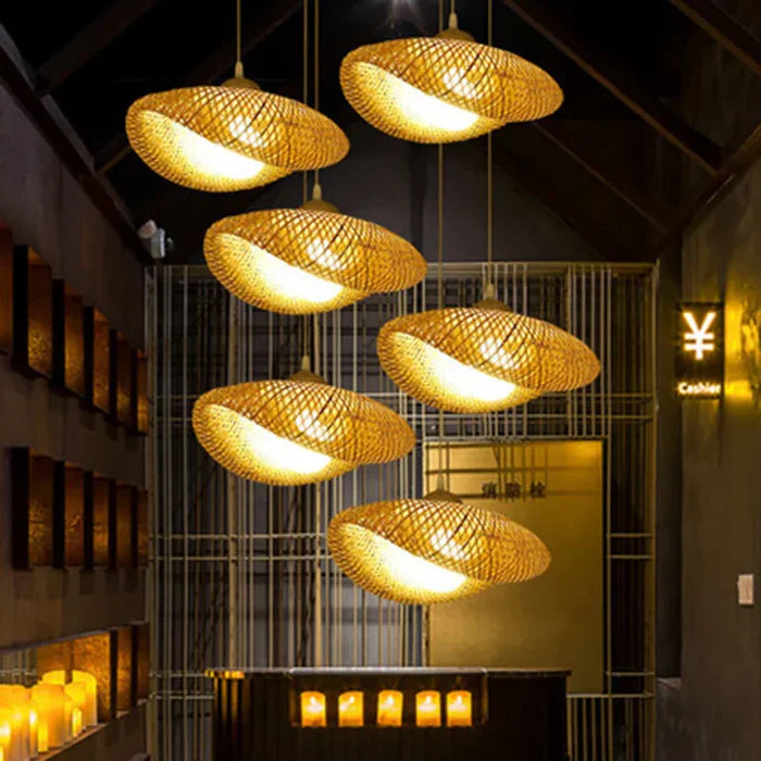 BowLift | Handmade Rattan Pendant Light - RayaLight
