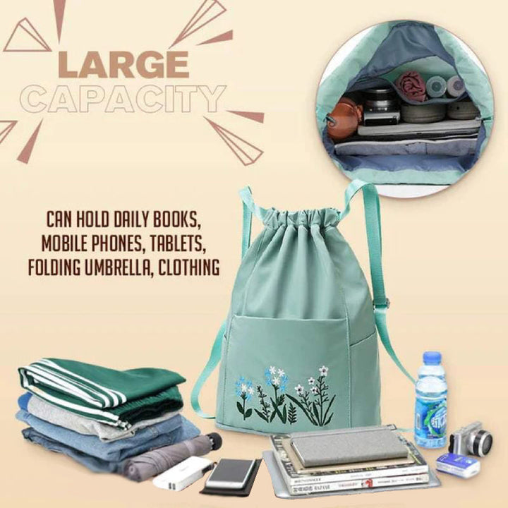 BowLift | Simple embroidered drawstring yoga bag