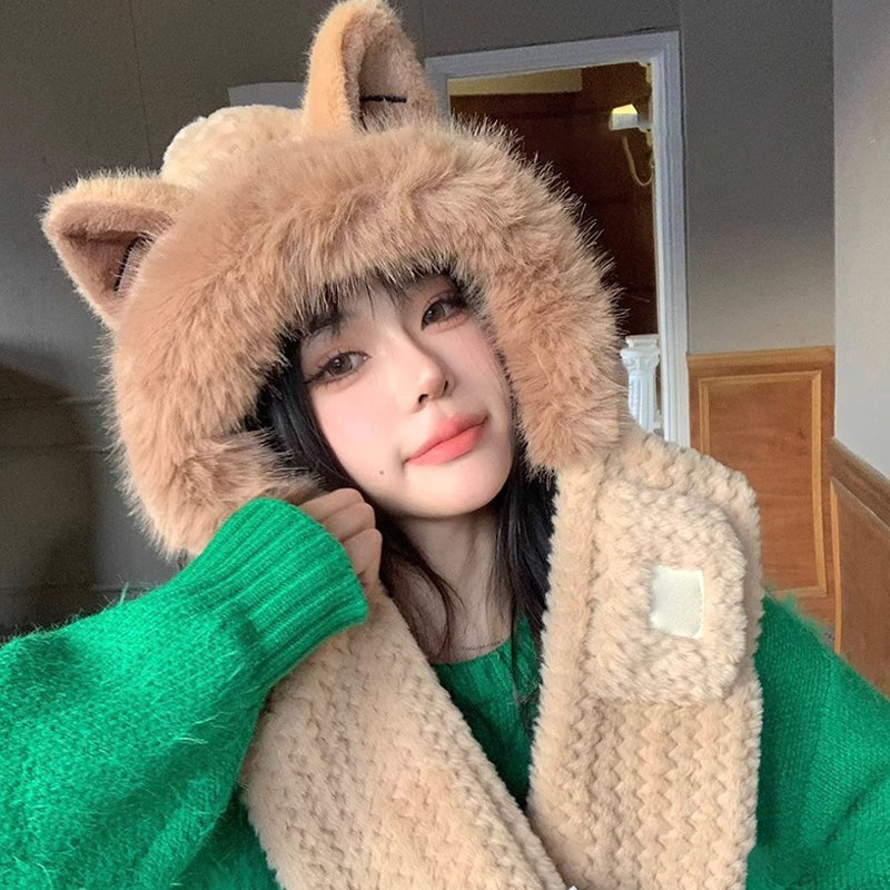 BowLift | Sweet Fox Ears 2-in-1 Hat and Scarf