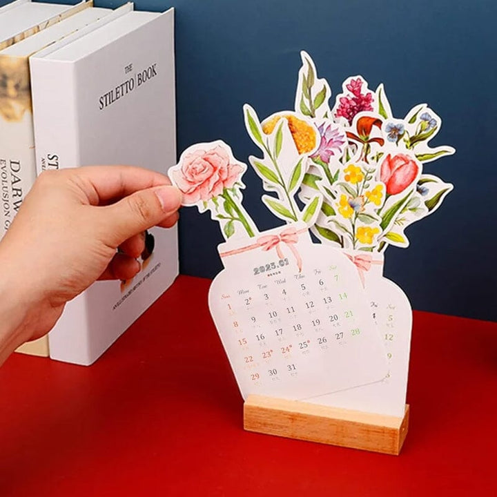 BowLift | 2024 Desk Calendar with Wooden Frame