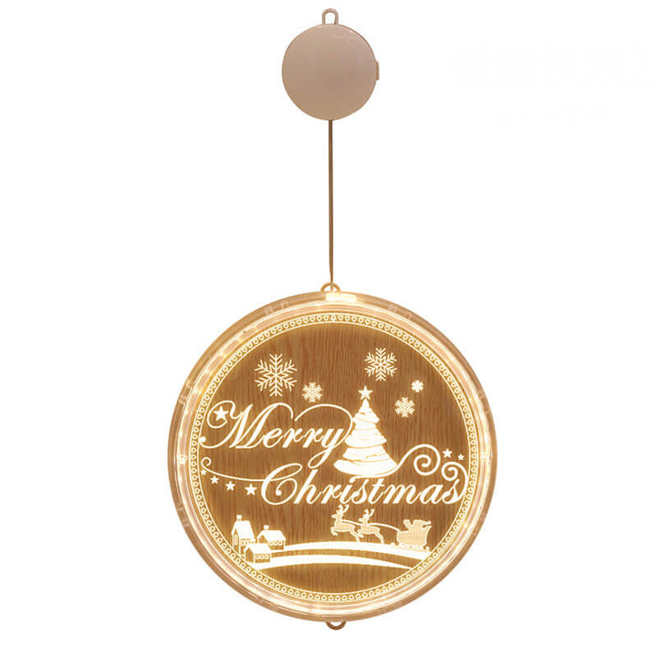 BowLift | Christmas LED Acrylic Decoration Round Suction Cup Light