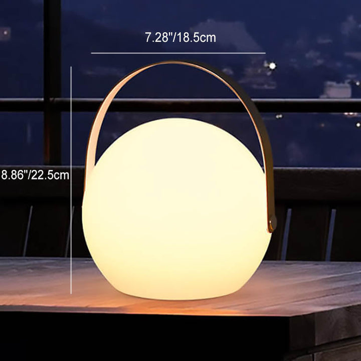 Modern Simplicity Plastic Round Square Hand LED Table Lamp For Outdoor Patio | Bowlift