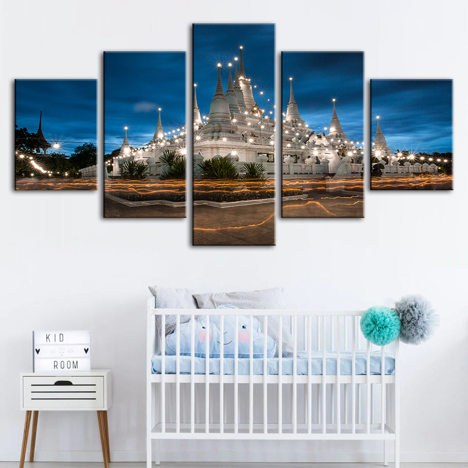 Shining Palace 5 Piece - Canvas Wall Art Painting | Bowlift