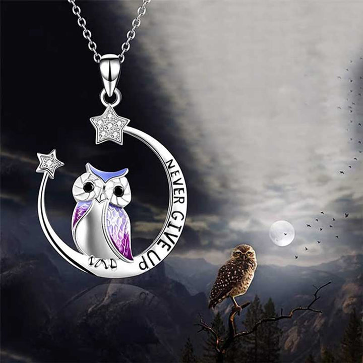 BowLift | Never give up owl necklace