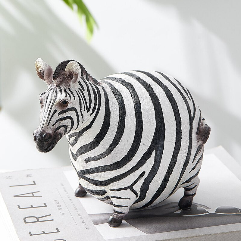 Modern Cute Zebra Resin Figurines | Bowlift
