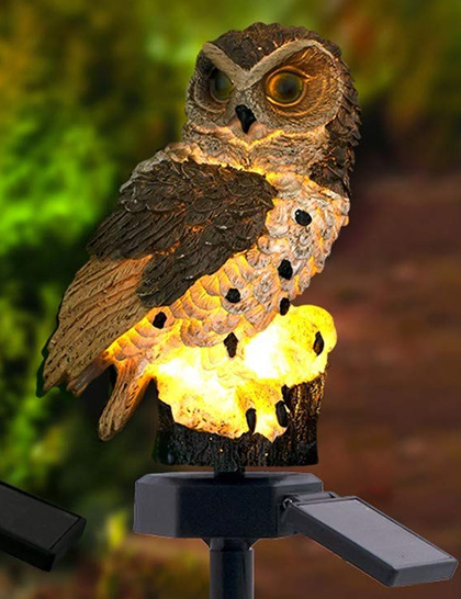 BowLift | Solar Garden Light Owl – LED Outdoor Light for Garden, Terrace and Balcony, weatherproof