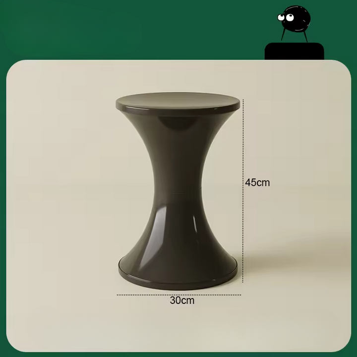 BowLift | Nordic Plastic Side Table with Thick Hourglass Design