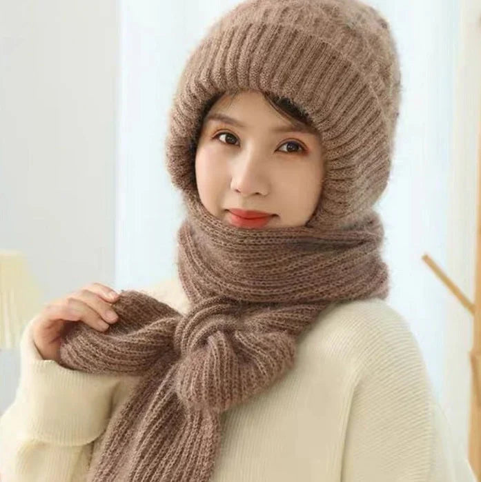 BowLift | Padded And Thick Hood With Scarf, One-Piece Hat, Warm Wind And Snow Hat