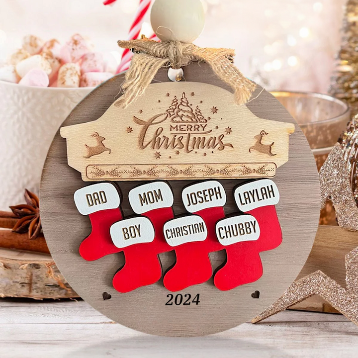 Christmas Ornament in Personalized Wood Design Bowlift